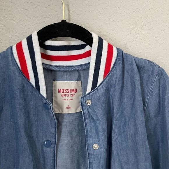 Mossimo Chambray Track Jacket Size Medium - Picture 4 of 7